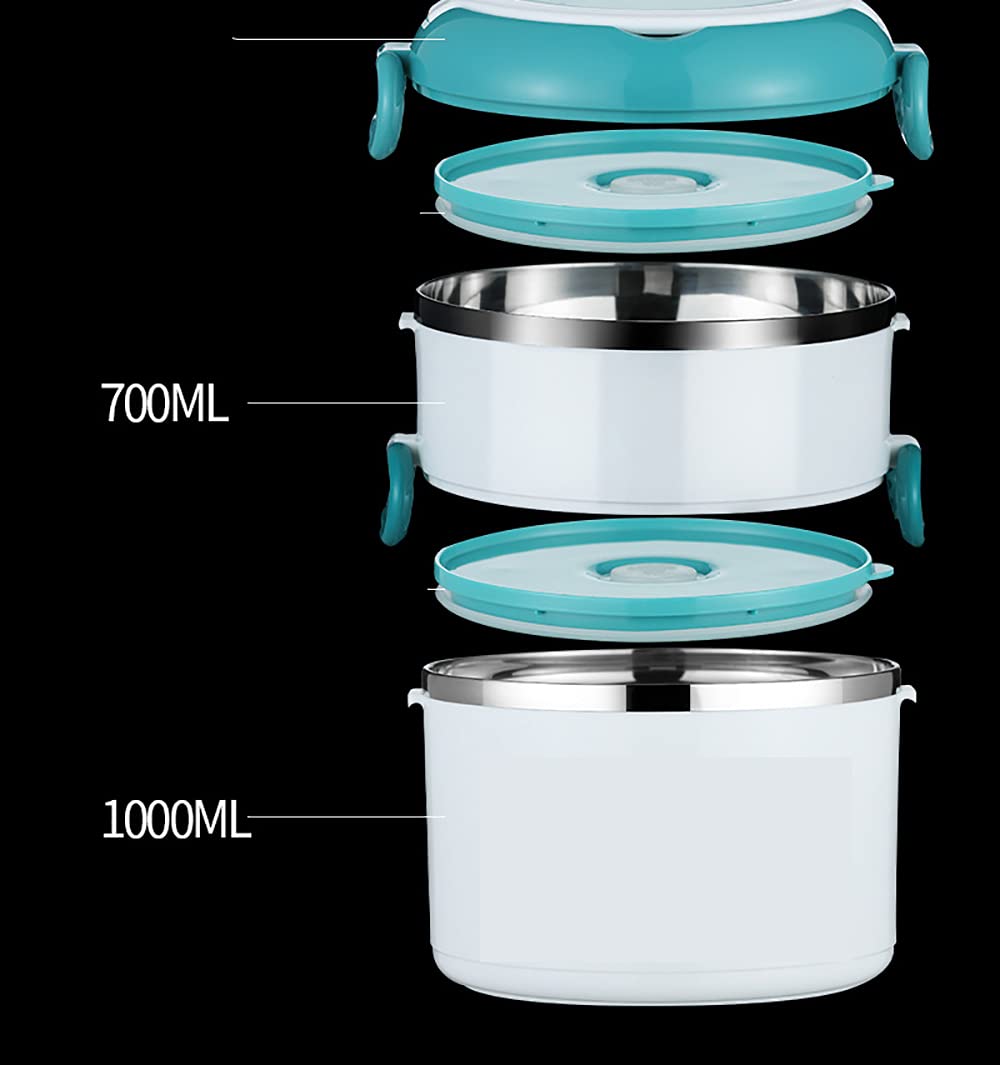 Cajas Bento De Doble Capa, Fiambrera De Acero Inoxidable Engrosada Y Sellada Que Conserva El Calor, Fácil De Limpiar Y De Gran Capacidad para Llevar para Estudiantes Y Adultos