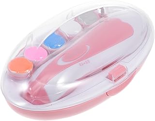 HAPINARY Unha 1 Conjunto Conjunto De Pinça Conjunto De Pinças Lixa De Infantil Ferramentas De Unhas Para Arte De Unhas Bebê Crianças Lixa De Unhas Elétrica Polidor De Unhas Abs Rosa