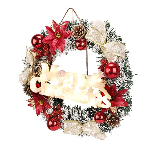 MOPOIN Ghirlanda Natalizia, 40 Cm Ghirlanda Natale...