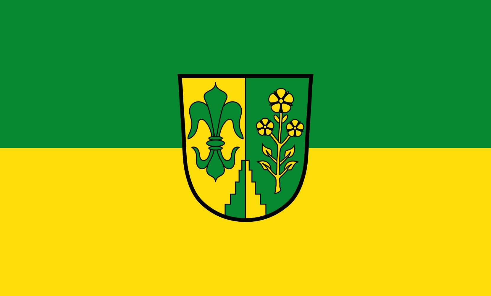 Drapeau Large Binswangen de 1,35m² pour format paysage standard