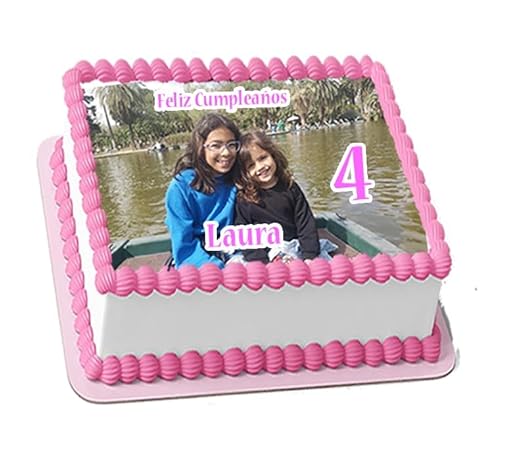 *PREMIUM* FOTO para PASTEL COMESTIBLE, oblea con foto personalizada nombre y edad para pastel o Tarta, especial para cumpleaños, Medida RECTANGULAR | Ya disponible en tu tienda friki favorita! En mundofriki.es!
