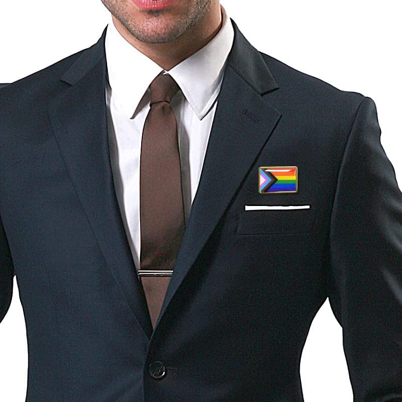 Image of 12 /24 /48 /100 /200 Pcs Inclusive Progress Pride Pin Rainbow Gay Flag LGBT Enamel Progressive Lapel Pins Bulk Decoration for Clothes and Bags Gifts