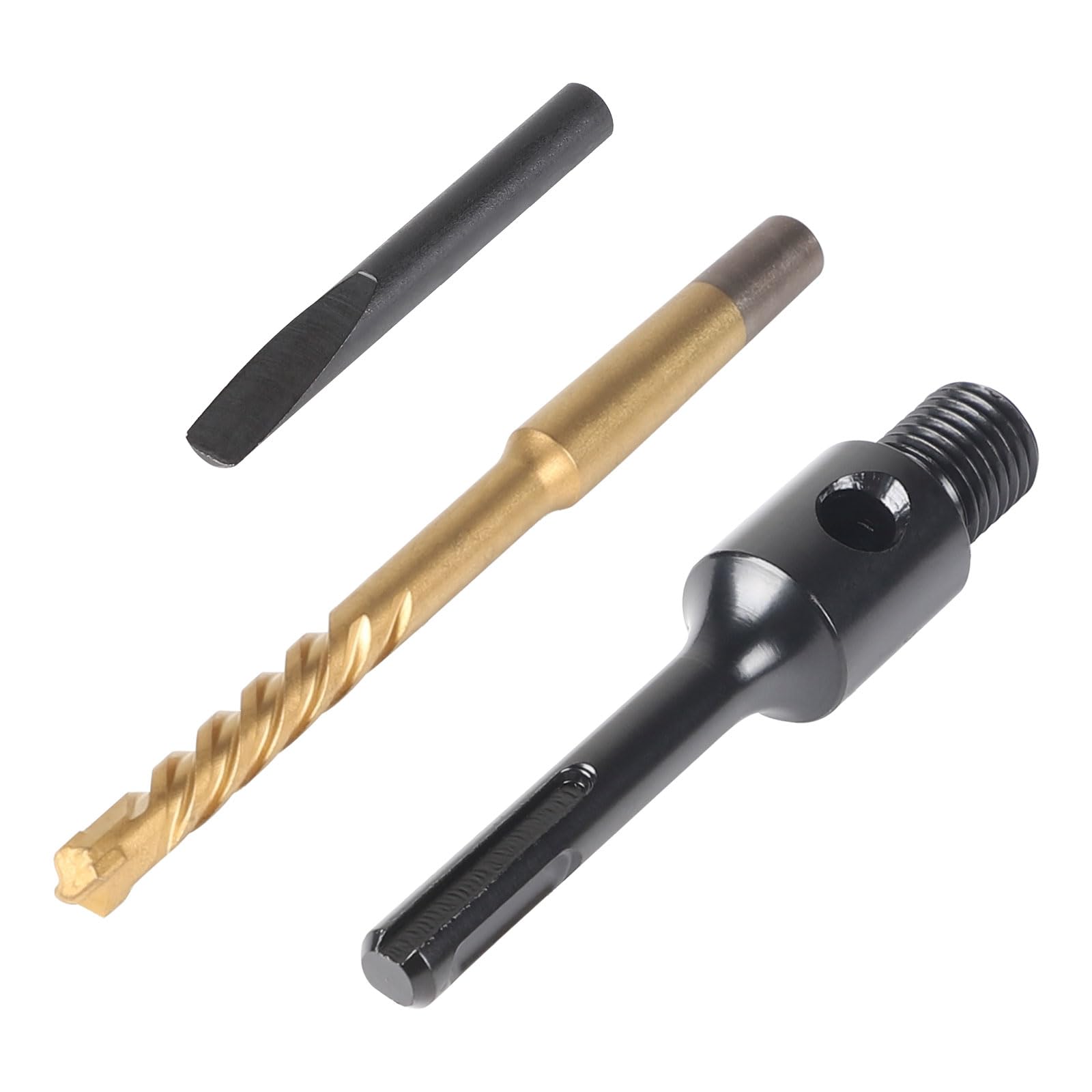 LALAGO SDS Plus Adaptador M16, incluye Broca Centradora y Cuña de Expulsión para Avellanadores de Latas, Coronas de Taladro