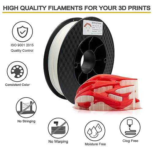 Image of RepRapper PVA Filament 1.75mm for 3D Printer, Water Soluble Filament Commonly Used as Support Material, 0.5kg Natural Color