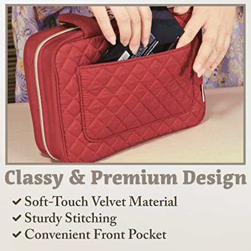 T-LUX Hanging Travel Toiletry Bag Plus Free Toothbrush, Travel Bag for Toiletries Full Size 4 Compartments, Cosmetic Travel Bag, Hanging Makeup Organizer for Bathroom, Hanging Toiletry Bag for Women (Rosy Dawn) 6 T-LUX Hanging Travel Toiletry Bag Plus Free Toothbrush, Travel Bag for Toiletries Full Size 4 Compartments, Cosmetic Travel Bag, Hanging Makeup Organizer for Bathroom, Hanging Toiletry Bag for Women (Rosy Dawn)