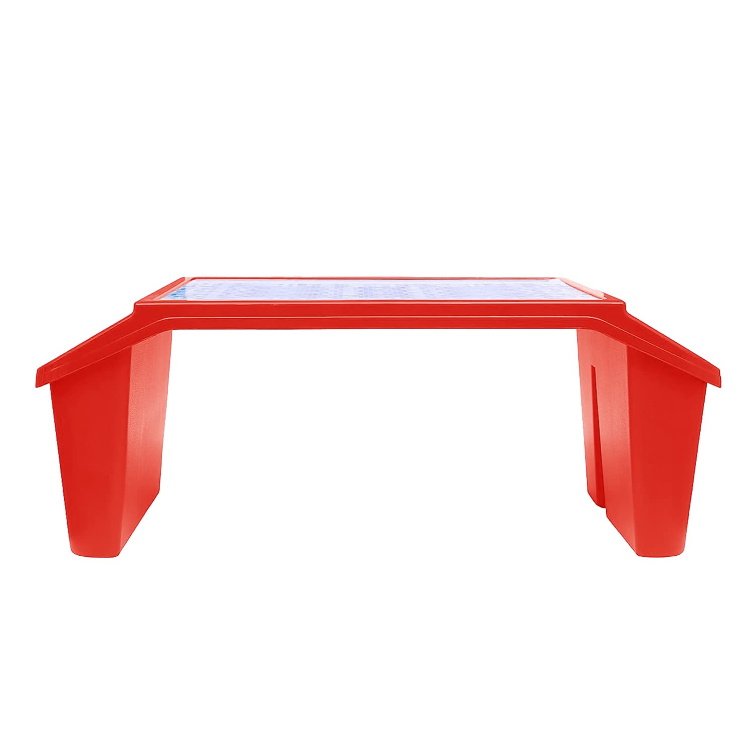 Multi-Purpose Plastic Lap Desk Laptop Tray, Portable Standing Desk for Bed, Sofa, Breakfast, Coffee Tray, Notebook Stand, Reading, Eating, Drawing, Working for Adults - RED