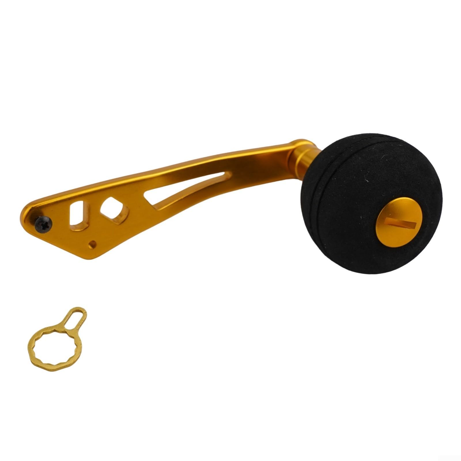 Raft for modification Fishing Reel Replacement Handle Knob with EVA Power Grip Compatible with Baitcasting Reel Models (gold)