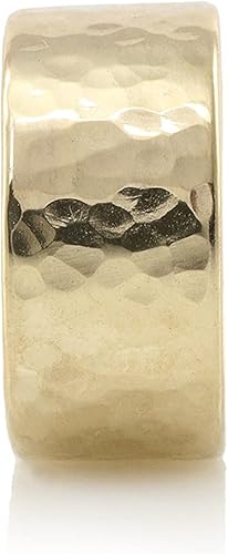 Miniatura 5 de Anillo martillado de oro personalizable para mujer, banda texturizada para moda, boda y compromiso, joyería apilable hecha a mano