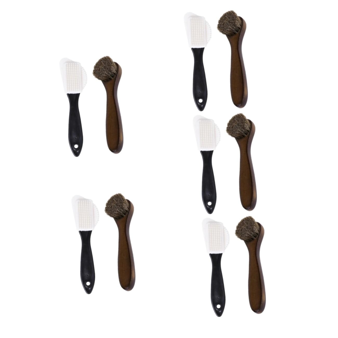 Healvian 5 Sätze Stiefelreinigungsbürste Wildleder Peeling Weiße Schuhstiefel Reiniger Borstenbürste Stiefelpolitur Set Stiefelbürsten Set Mähne 2 Stücke * 5