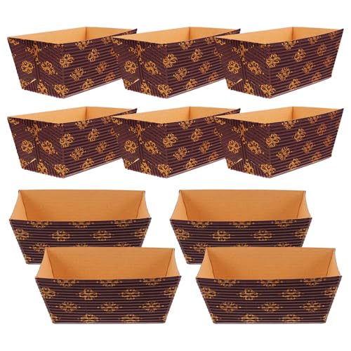 BATHVEVE Teglie Usa e Getta in Carta Per Plumcake 25 Pezzi, Resistenti e Facili Da Sformare, Per Preparazioni Dolci e Salate in Cucina Domestica