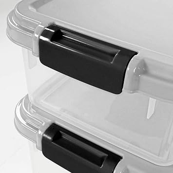 3-Piece Airtight Pet Food Storage Container with Measuring Scoop Plastic Pet Dog Cat Animal Dry Food Dispenser (Grey)