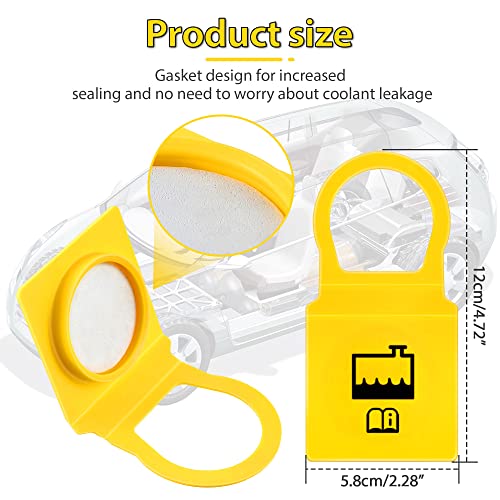 Dreyoo 2 Pack Engine Coolant Reservoir Cap, Coolant Cap Replacement, Engine Recovery Overflow Tank Cap Compatible With Chrysler/Dodge/Jeep/Ram 55111074Aa 52079331 #TOP2