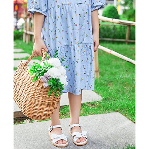 Kiderence Toddler Girls Sandals Little Girls Kids Summer Shoes Toddler White Sandals Size 11 #TOP1