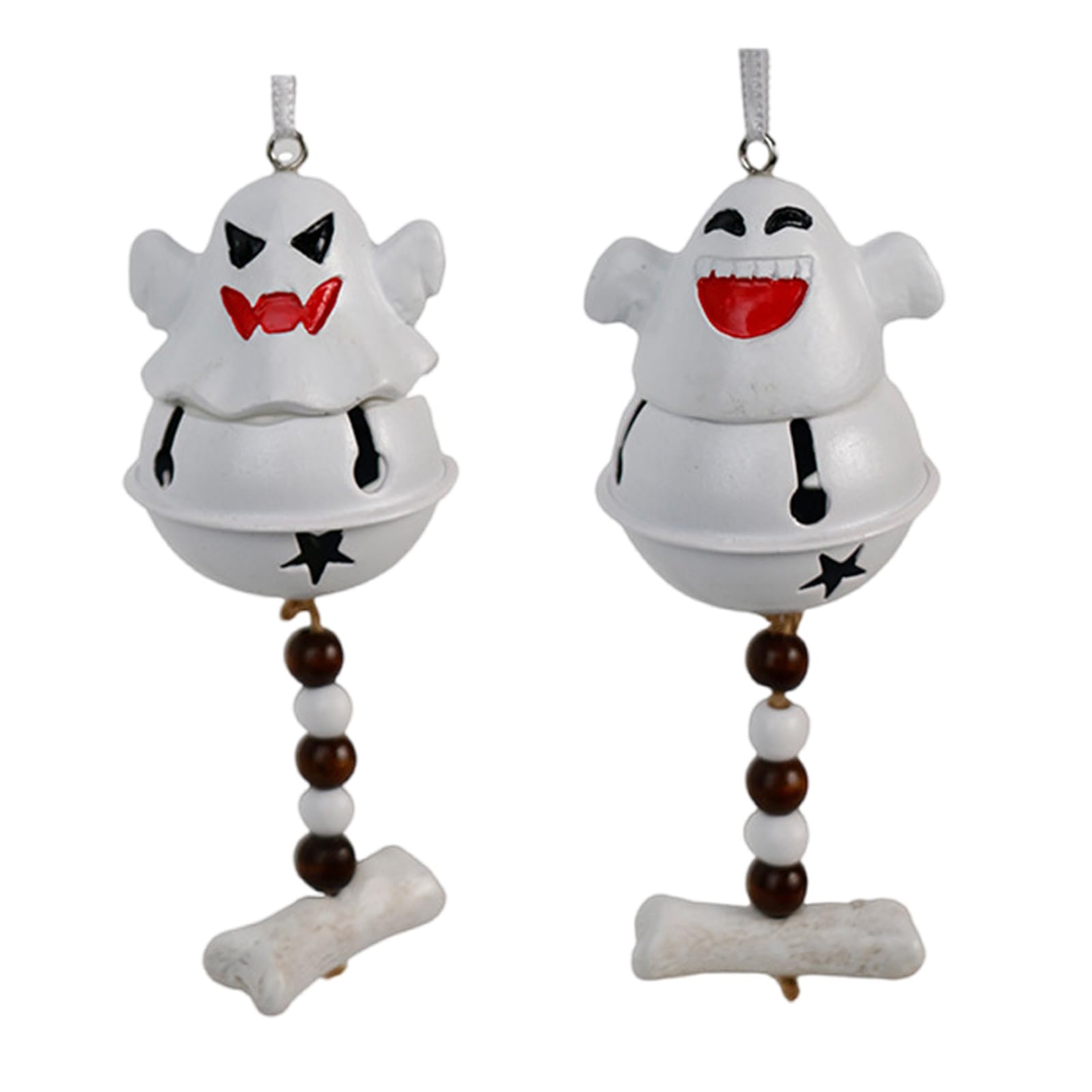 Elnwnnkc Smiling Face Intimid Specter Bells Resin Hanging Ornament Halloween Party Decoration Stylish Easy To Hanging Pendant For Wall Tree Specter Themed Party Accessories