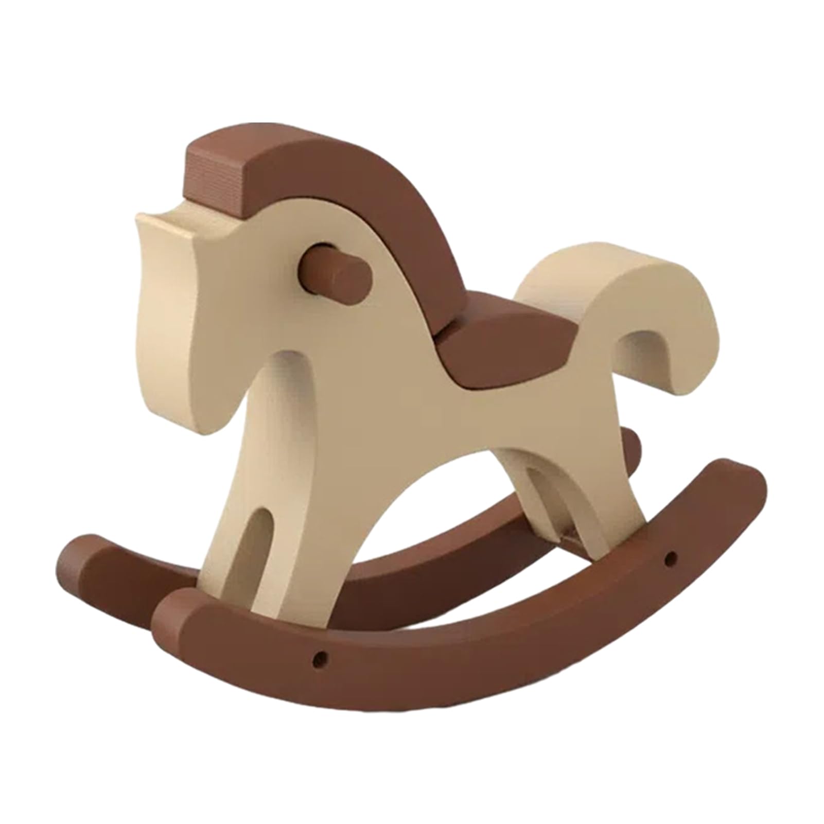 Glifora Multicolor 3D Printed Rocking Horse Figurine - Miniature Cartoon Rocking Horse Keychain Statue, Home Office Living Room Desktop Decoration Ornament