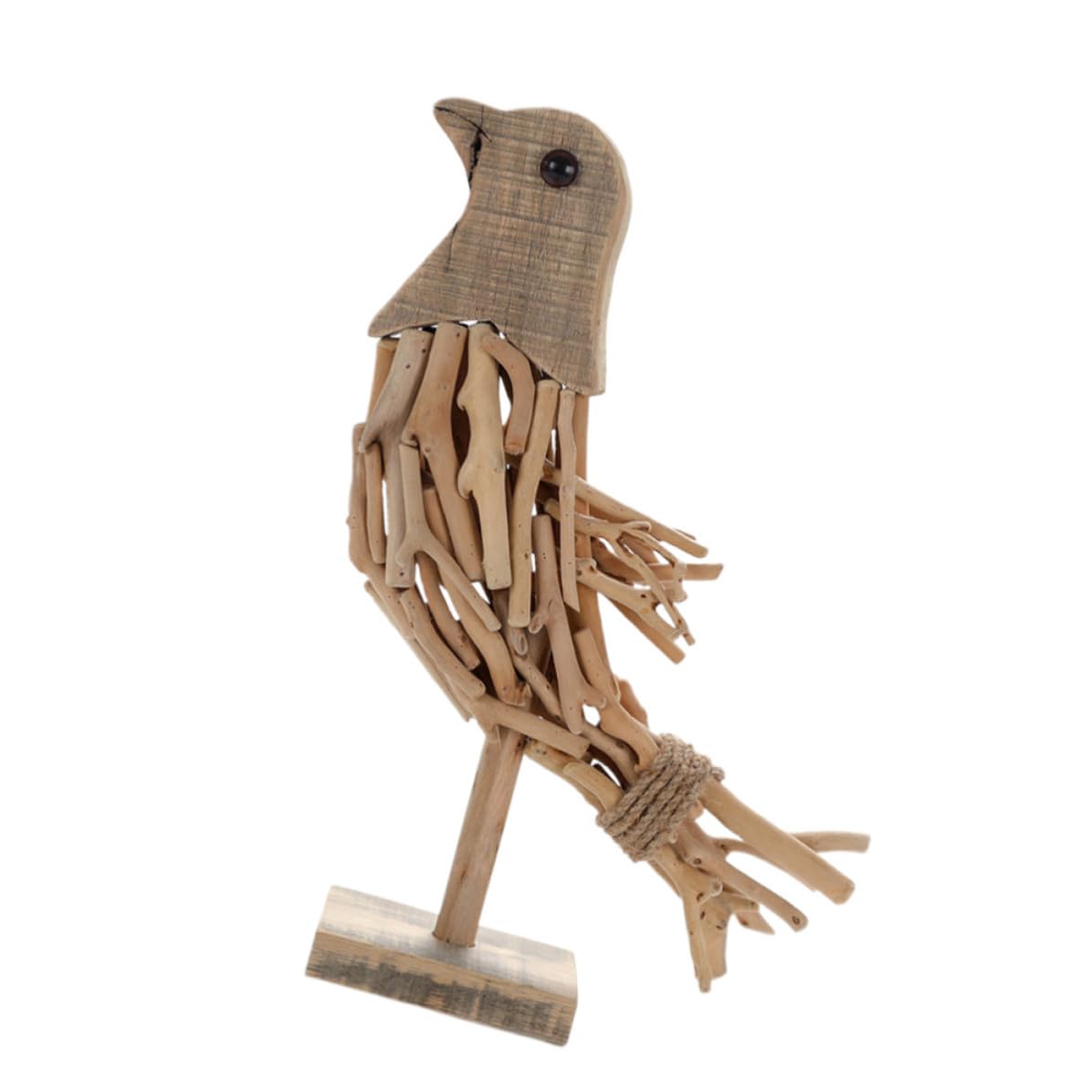 jojofuny Decorazione Creativa ed Elegante in Legno Soprammobile Artistico a Forma di Volatile per Ufficio e Decorazioni Natalizie Raffinate