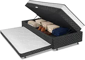 Cama Bibox com Baú Solteiro com Cama Auxiliar Conjugada Gabi