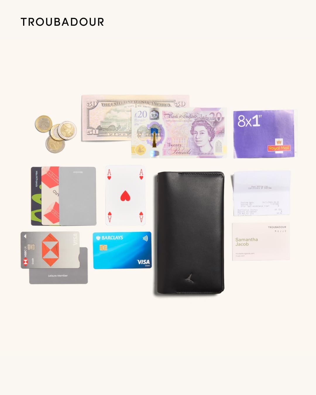 Troubadour Everything Wallet - Black