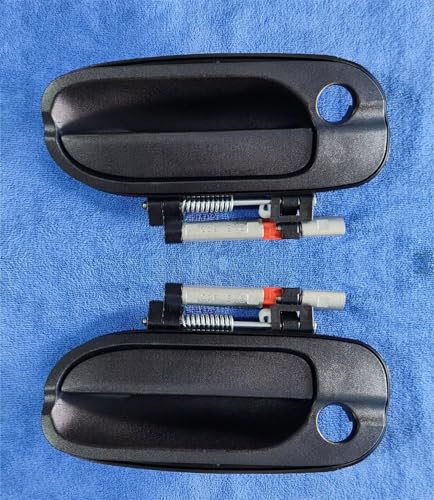 Poignée porte extérieure noire avec trou de serrure pour Nissan Sentra