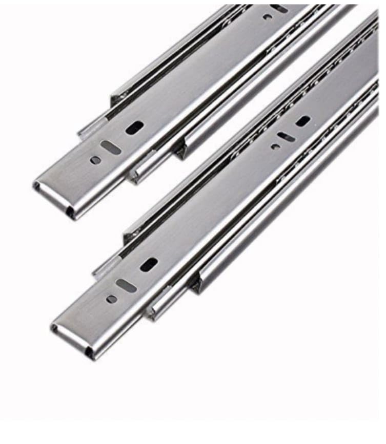ADISON Telescopic Channel Drawer Slides Pack of 1 (2 pcs Channel) (10 Inch) Stainless Steel Heavy Duty Capacity Upto 75 Kg Pack of 1 Pair (2 pcs Channel) | Silver-image-38