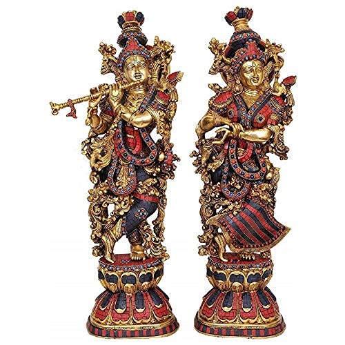 Amazon.co.jp: Aakrati 真鍮 ラーダ・クリシュナ カップル バグワン