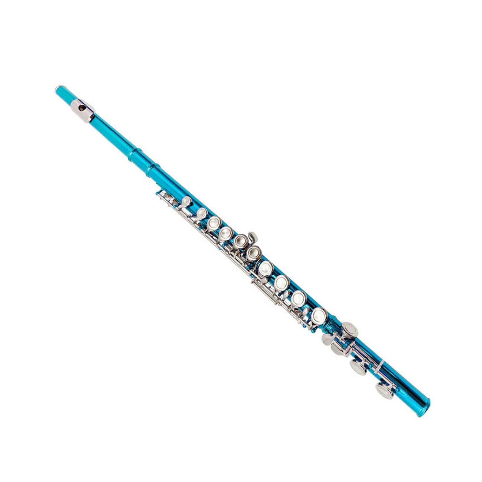 Flauta Travesera De Orificio Cerrado De 16C Mi Color Azul Morado Y Cian Para Principiantes Instrumento De Práctica Flautas Para Principiantes