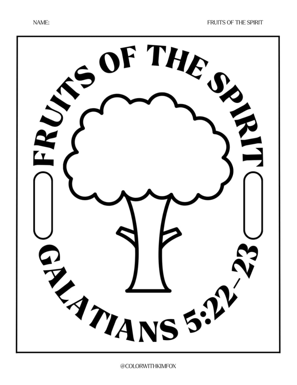 The Fruits of the Spirit: Coloring Book