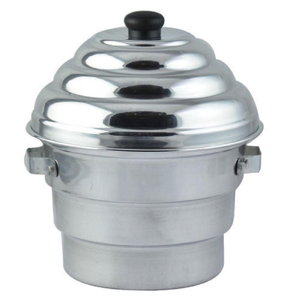 Mitchen Aluminium Idli Maker Cooker with 4 Plates+ 3 Plates Steamers (2 Dhokla Plate + 1 Patra Plate