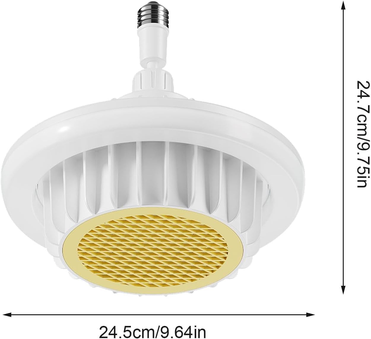 review Space Heater Light - 600W Bathroom Heater Ceiling Indoor Electric Ceiling Heater, Remote Control Heater Fan Light Ceiling Heater, Ceiling Electric Patio Heater With Remote Control Bathroom (Yellow)