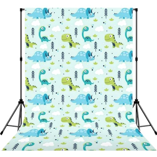 Fondo de retrato impreso con patrón de dinosaurio, pantalla de poliéster no reflectante, fondo liso para grabación