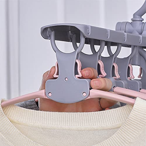 Mdfql Multi-Functional Hangers, Multi-Layer Foldable Plastic Hangers, Convenient And Space Saving Detachable Closet Organizer, For Scarf Jeans Trousers Towels,Pink #TOP3
