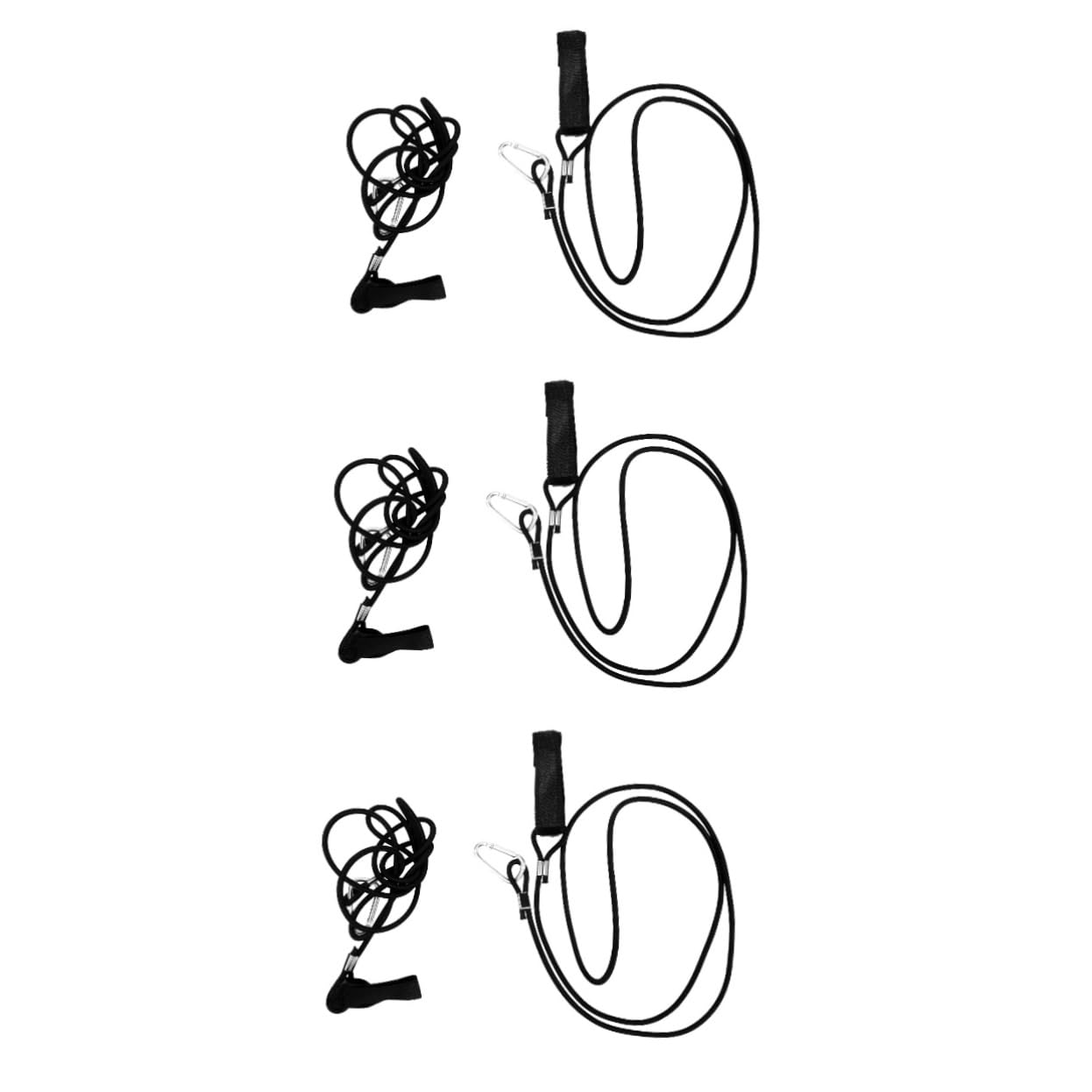 ifundom 6pcs Kayaking Canoe Safety Lanyard Elastic Strap Carabiner for for Kayak Roof Racks and Outdoor Adventures Thickness
