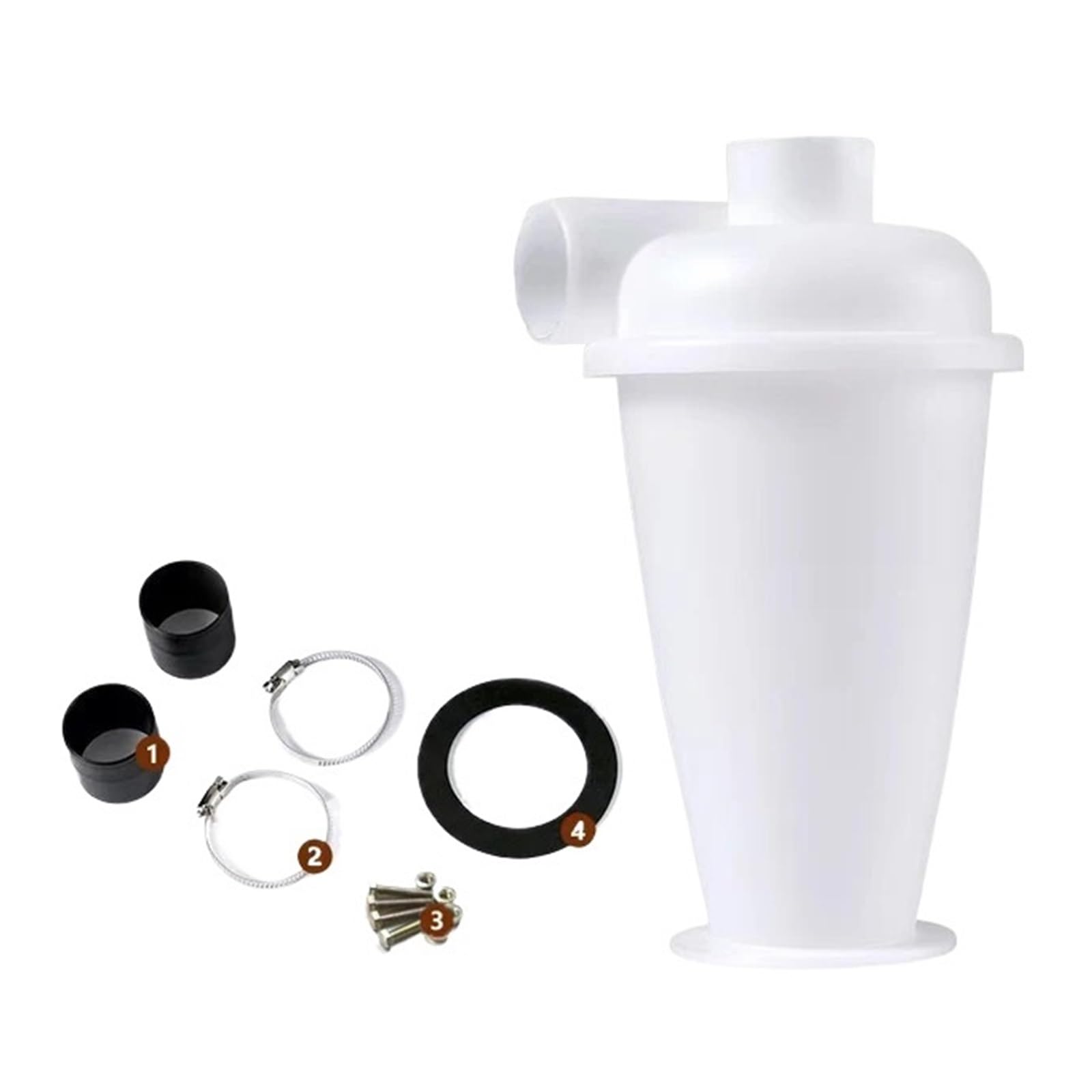 Chpoyzspq White 50Mm Cyclone Dust Collector Set Hose,Industrial Vacuum Cleaner