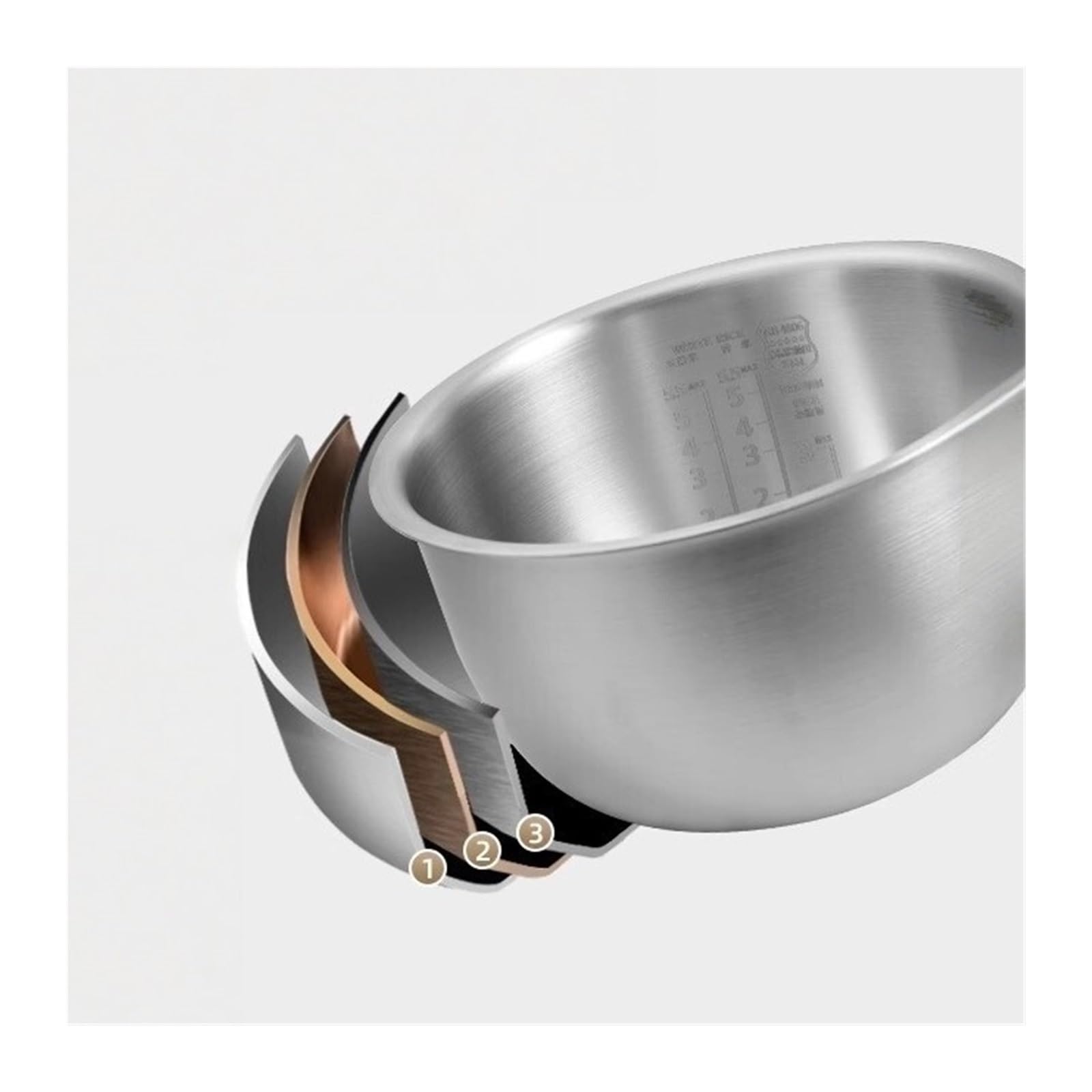 Pot intérieur en acier inoxydable de qualité alimentaire 3L, compatible avec Zojirushi NS-ZCC10 cuisinière à riz, bol de remplacement convient aux modèles B201/B203