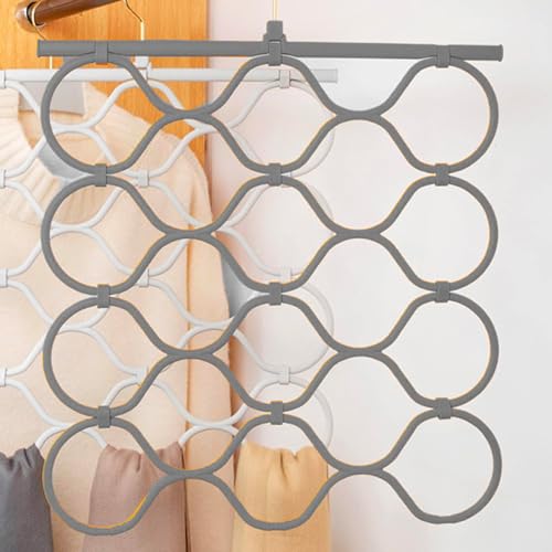 Cintres et porte-accessoires plastique gris au design épuré