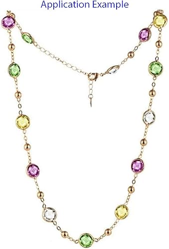 Miniatura 5 de 5 juegos de eslabones de conector de piedra natal mixta de grado A de Adabele de 0.315 pulgadas (0.315 in), cuentas de cristal austriaco chapadas en
