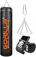 Saco de Boxe Saco de Pancada Profissional 180 cm + Luvas de Muay thai Luva Bate Saco Luva Luta Kit Luta Gorilla