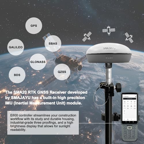 Image of SMA20RTK Rover, PPK PPP IMU NOAA certificated GNSS Land Surveying Rover,Software,1408channes, Connect CORS for Correction,1 inch Accuracy PPK Calculation (Exclude Pole)
