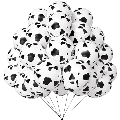 Cow Print Balloons 67pcs 12 Inch Cow Balloons for Birthday Farm Cowboy Western Baby Shower Birthday Party Decorations