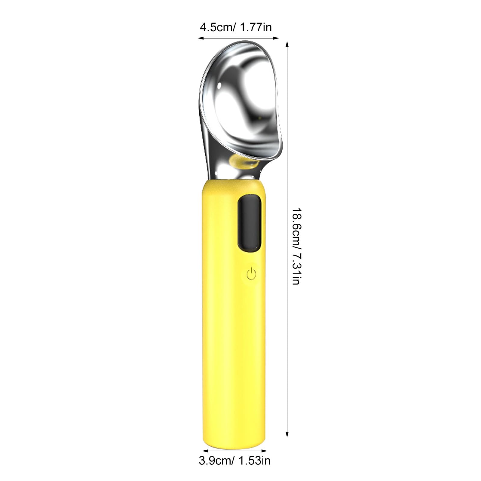 ibasenice Cuillère à glace chauffante rechargeable - Cuillère chauffante électrique à 3 niveaux de température - Chauffe jusqu'à 71 °C (160 °F) pour les glaces et gelatos - Rechargeable