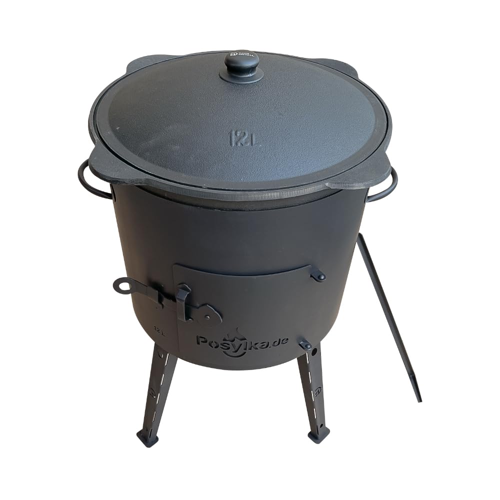 Horno de fuego Uchak Ø 40 cm 12L uzbeko Казан Учак Учаг Uchag uzbeko horno wok hierro fundido