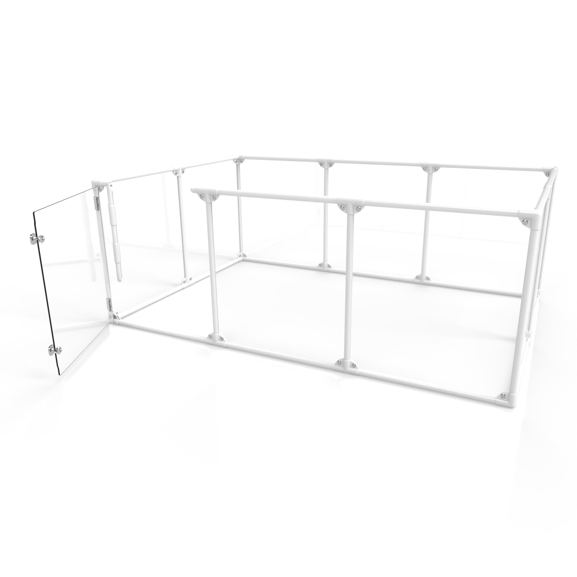 Clearly Loved Pets 27" Tall Large Lucidium Pet Pen, White