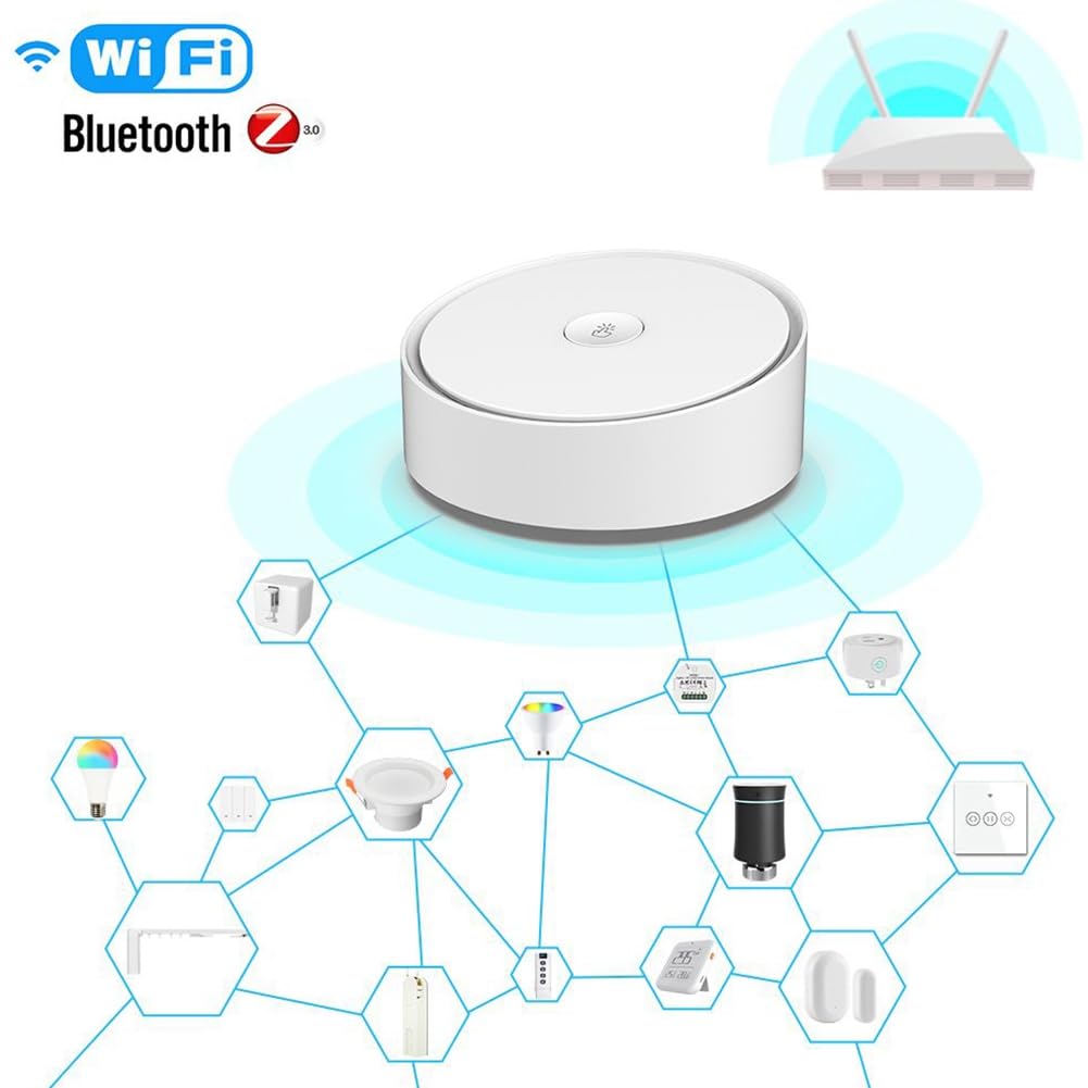 Graffiti Smart Home Puerta de Enlace Multimodo InaláMbrica Bluetooth Zigbee AplicacióN de Modo Dual Sonido Luz Aviso Control Remoto Host