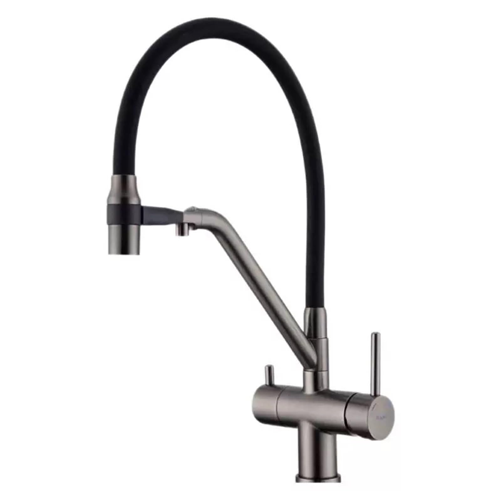 ZYCHSJXA 3 Way Water Filter Tap Kitchen Drinking Taps Sink Mixer Pull Out for Grey Copper Double Outlet Faucet