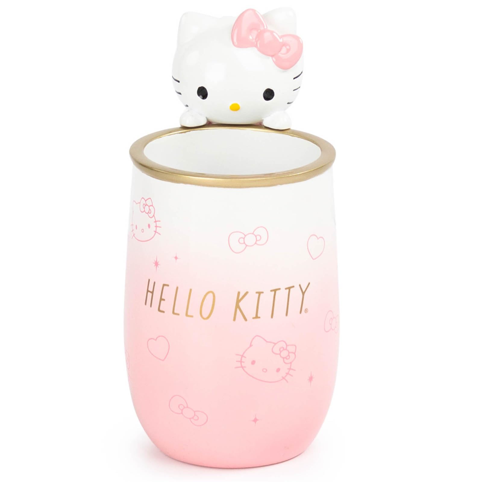 Hello Kitty Tumbler - Pink Resin Toothbrush/Pen Holder - Bathroom Décor