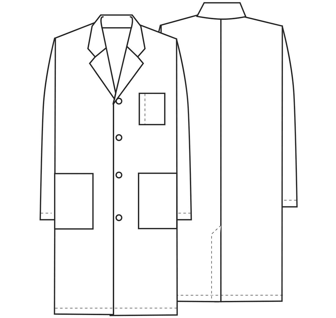 Cherokee Professionals 1346 - Abrigos de laboratorio para hombre y mujer, 40 pulgadas