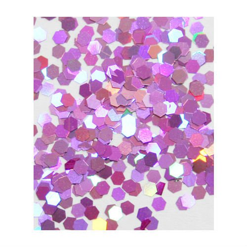 Zink Color Nail Art Spangles Hexagon 3D Purple 100Pc.Cell Phone Embellishment