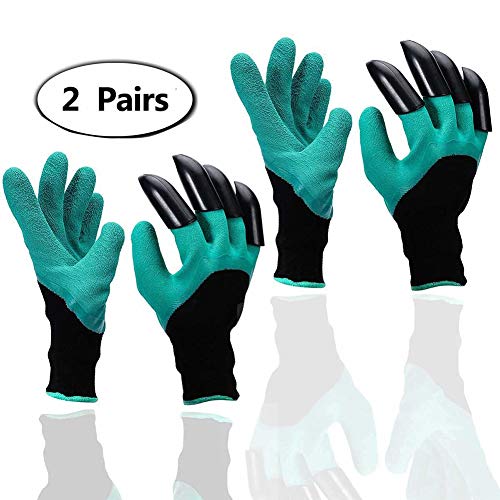 Excerando Gants Jardinage, à l'épreuve des épines Gants de Travail pour Le creusage et Les Roses Cactus Planting Nursery, Gants de Jardin avec des Griffes (Les Griffes sur Main Droite)