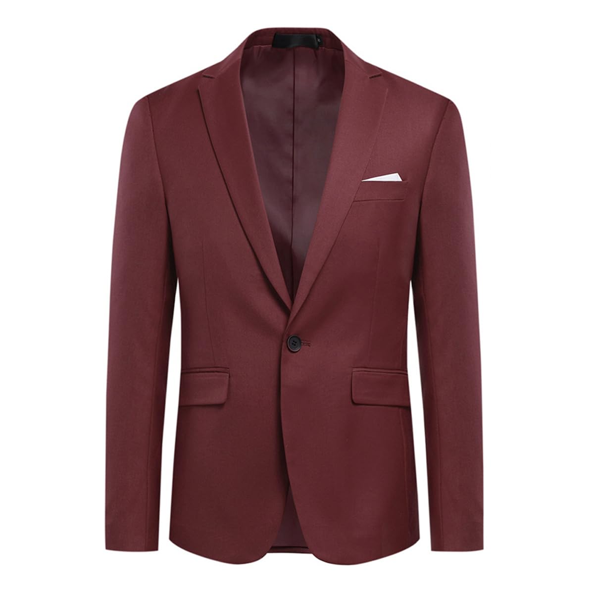 Allthemen Blazer pour Homme avec Fente Arrière à Un Bouton Veste de Costume d'affaires Couleur Unie