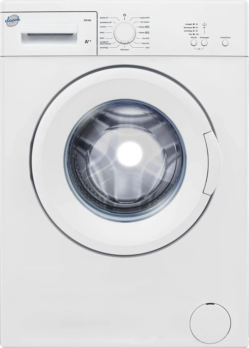 Ducati DV106 - Lavatrice 6 kg, Classe D, 1000 giri